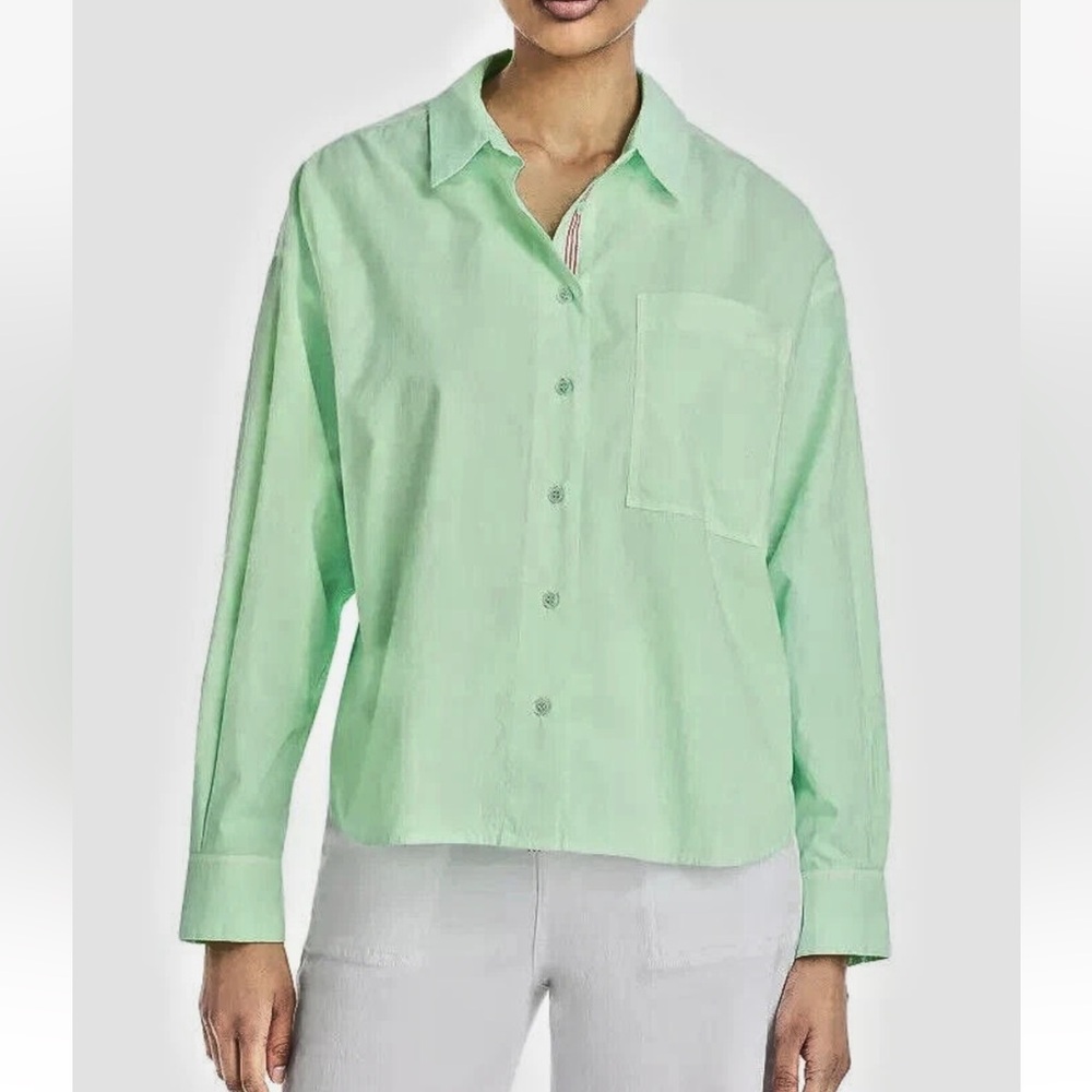 Sundry Neon green oversized button down